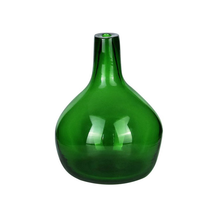 گلدان شیشه‌ای دست‌ساز طرح جام کد ۲۰۲ رنگ سبز زمردی