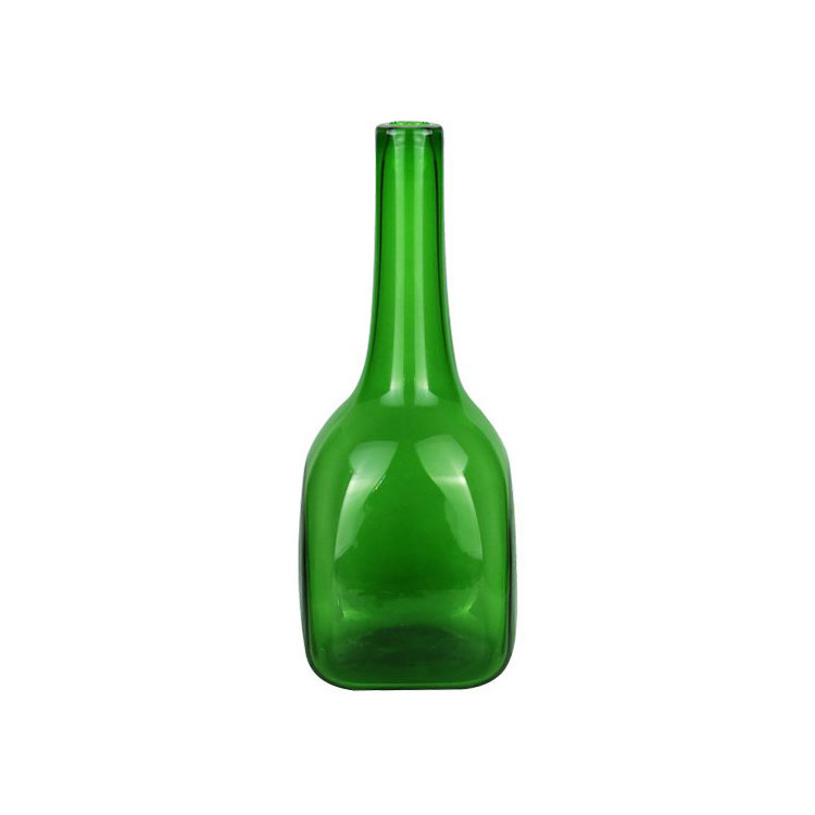 گلدان شیشه‌ای دست‌ساز طرح جام استوانه کد ۲۰۰ رنگ سبز زمردی